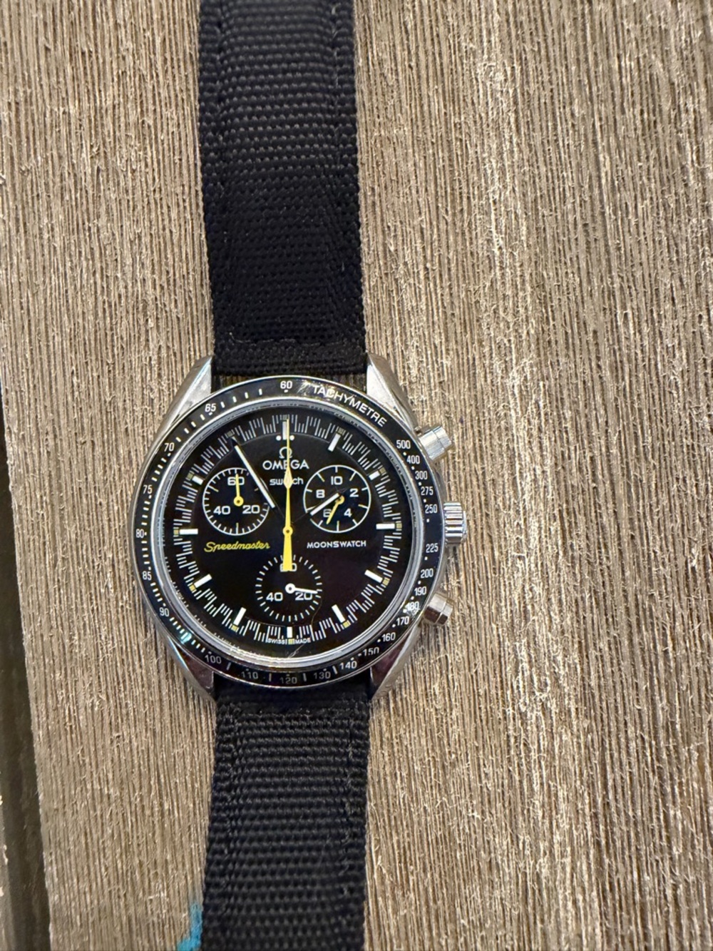 Omega Moonswatch Mod Modded Omega Speedmaster Watch Stainless Steel Metal Case